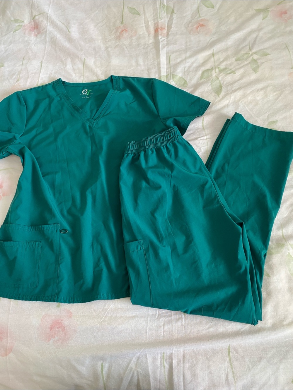 Green Scrub Set Size Large
